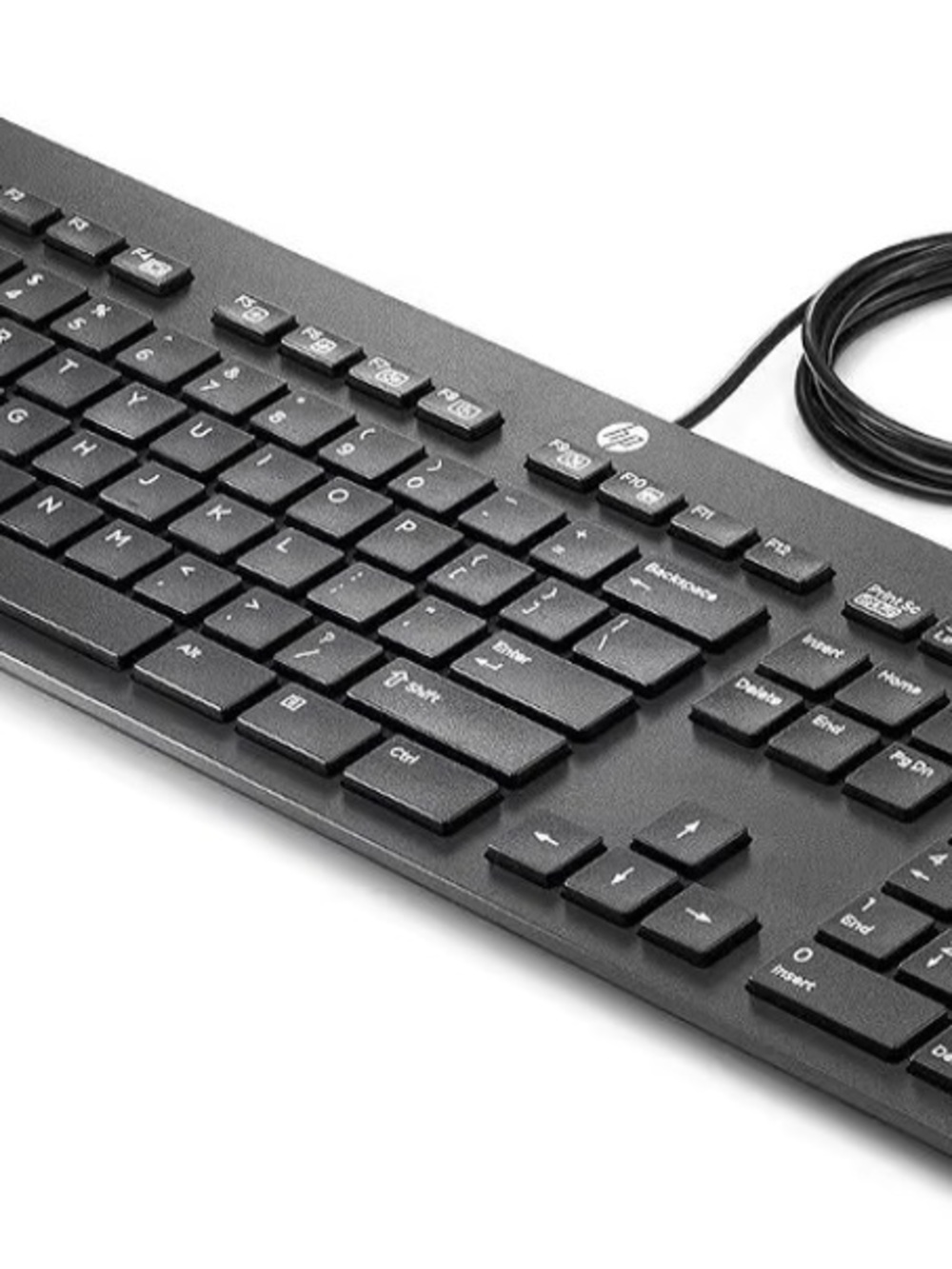 HP Black Wired USB Full-Size Keyboard with Numeric Keypad